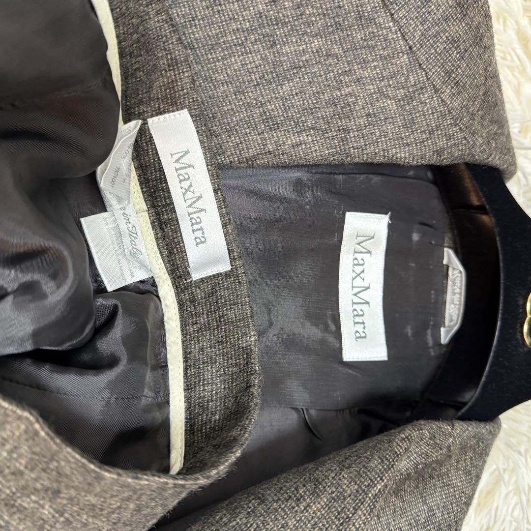 大きいサイズ✨マックスマーラ 【白タグ】パンツスーツ アンゴラ混 42