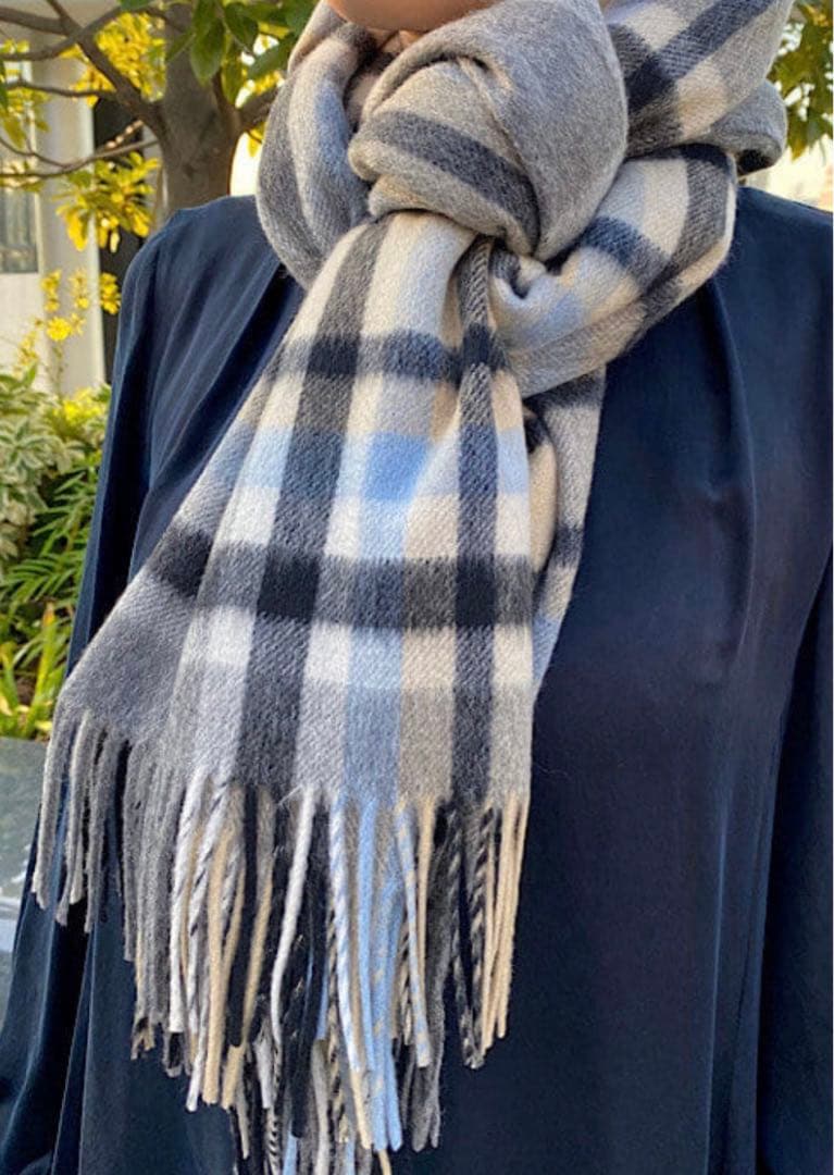 【美品】Joshua Ellisジョシュアエリス　カシミア大判ストール