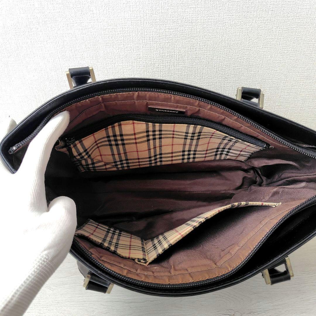 BURBERRY　サフィアーノレザー ノバチェック　トートバッグ　ビジネス　A4