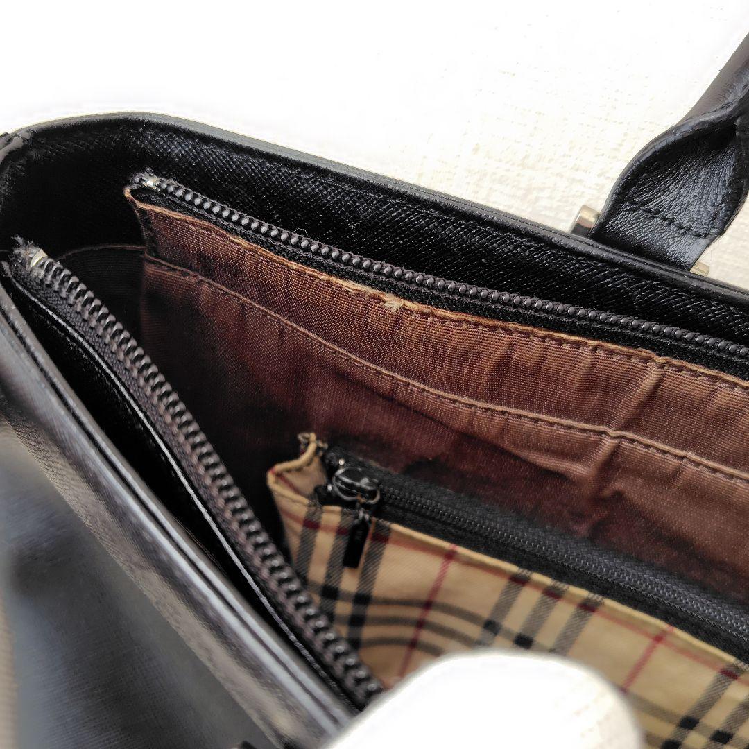 BURBERRY　サフィアーノレザー ノバチェック　トートバッグ　ビジネス　A4