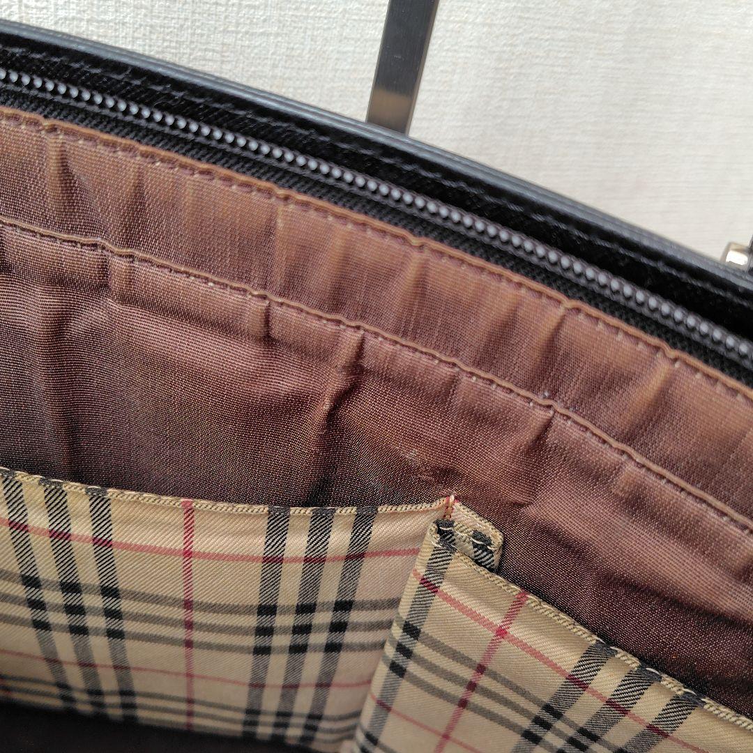 BURBERRY　サフィアーノレザー ノバチェック　トートバッグ　ビジネス　A4
