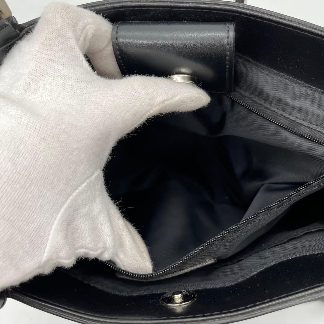 バレンシアガ トートバッグ 肩掛け BB柄 ロゴ金具 ブラック A4収納可能