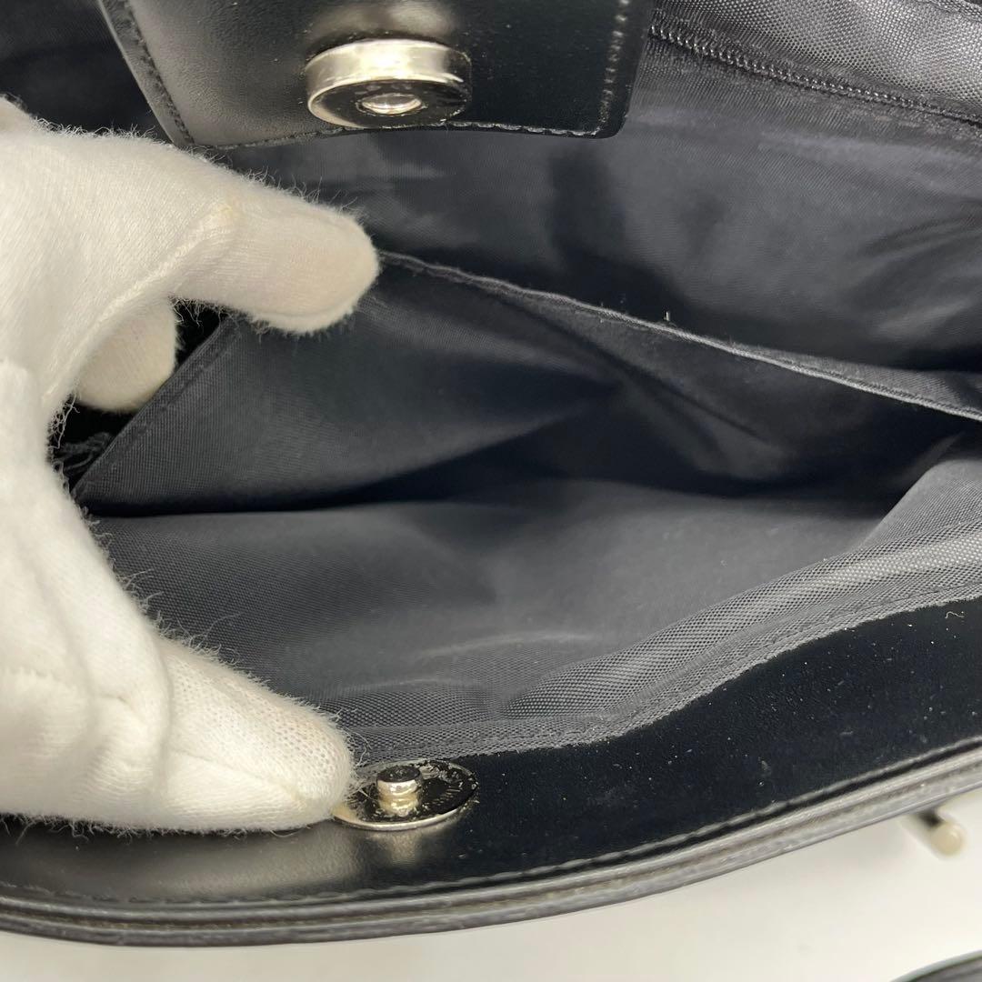 バレンシアガ トートバッグ 肩掛け BB柄 ロゴ金具 ブラック A4収納可能