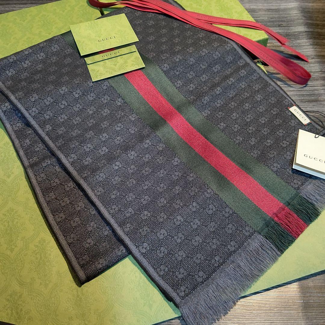 ❤専用❤GUCCI マフラースカーフ❤最高級ウール❤一番人気黒❤