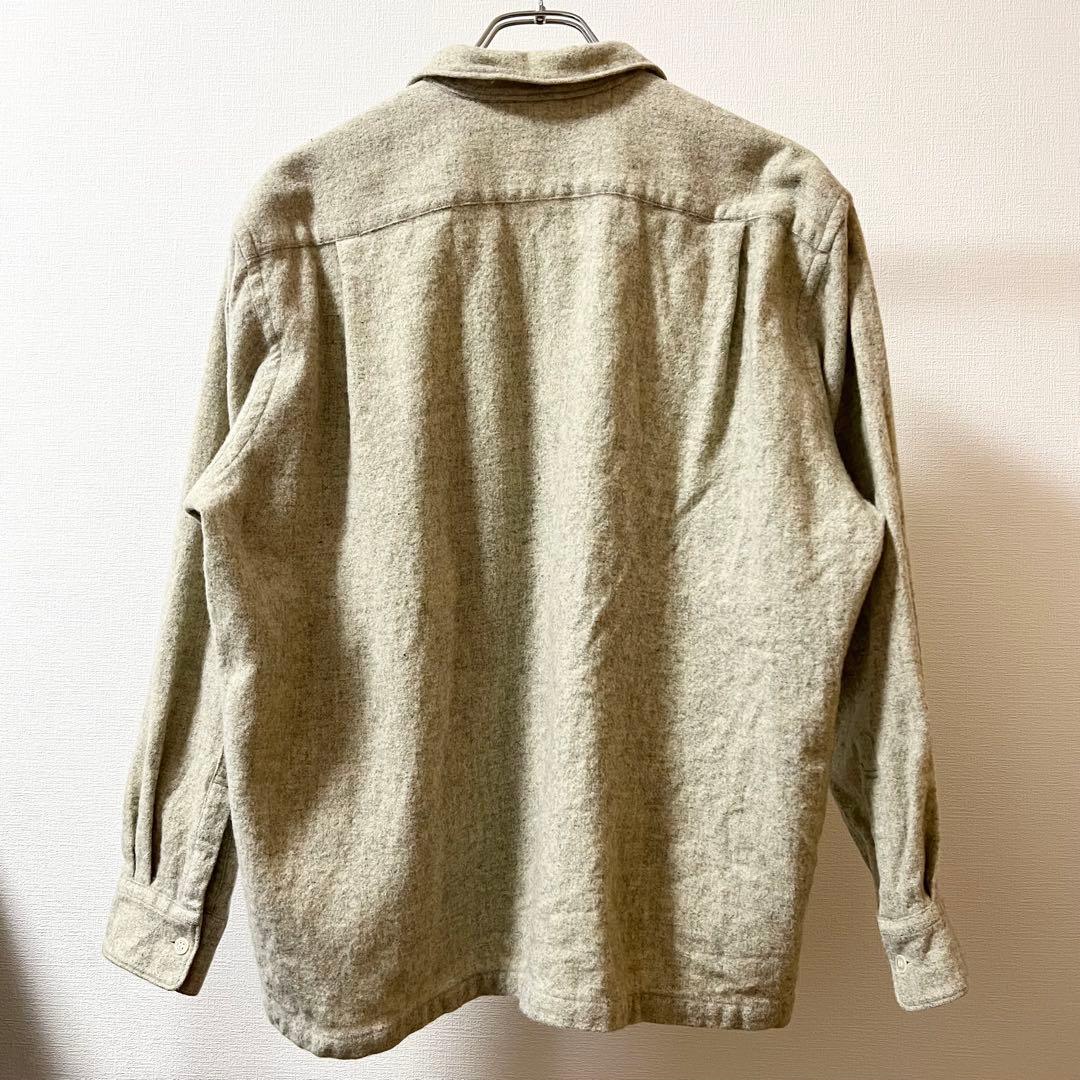 90’s コムデギャルソンオム 田中オム 開襟ウールシャツ オフホワイト