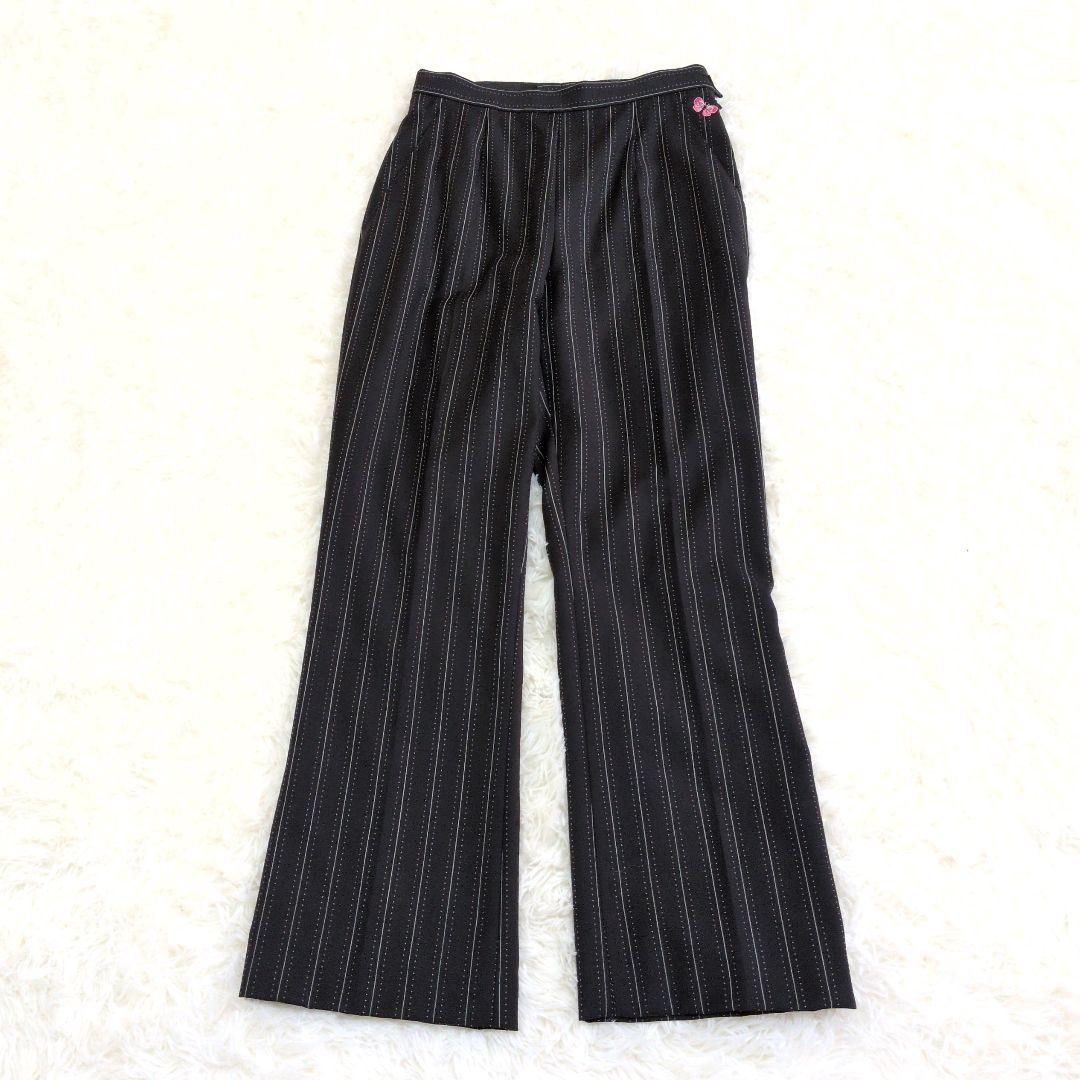 美品✨エスカーダ スーツ セットアップ 刺繍 ブラック ピンク