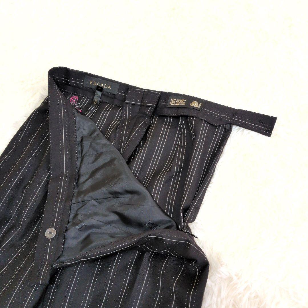 美品✨エスカーダ スーツ セットアップ 刺繍 ブラック ピンク