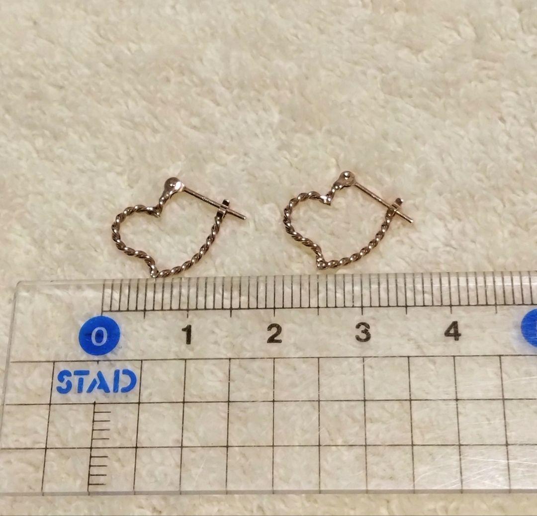 NOJESS　ハートフープピアスK10