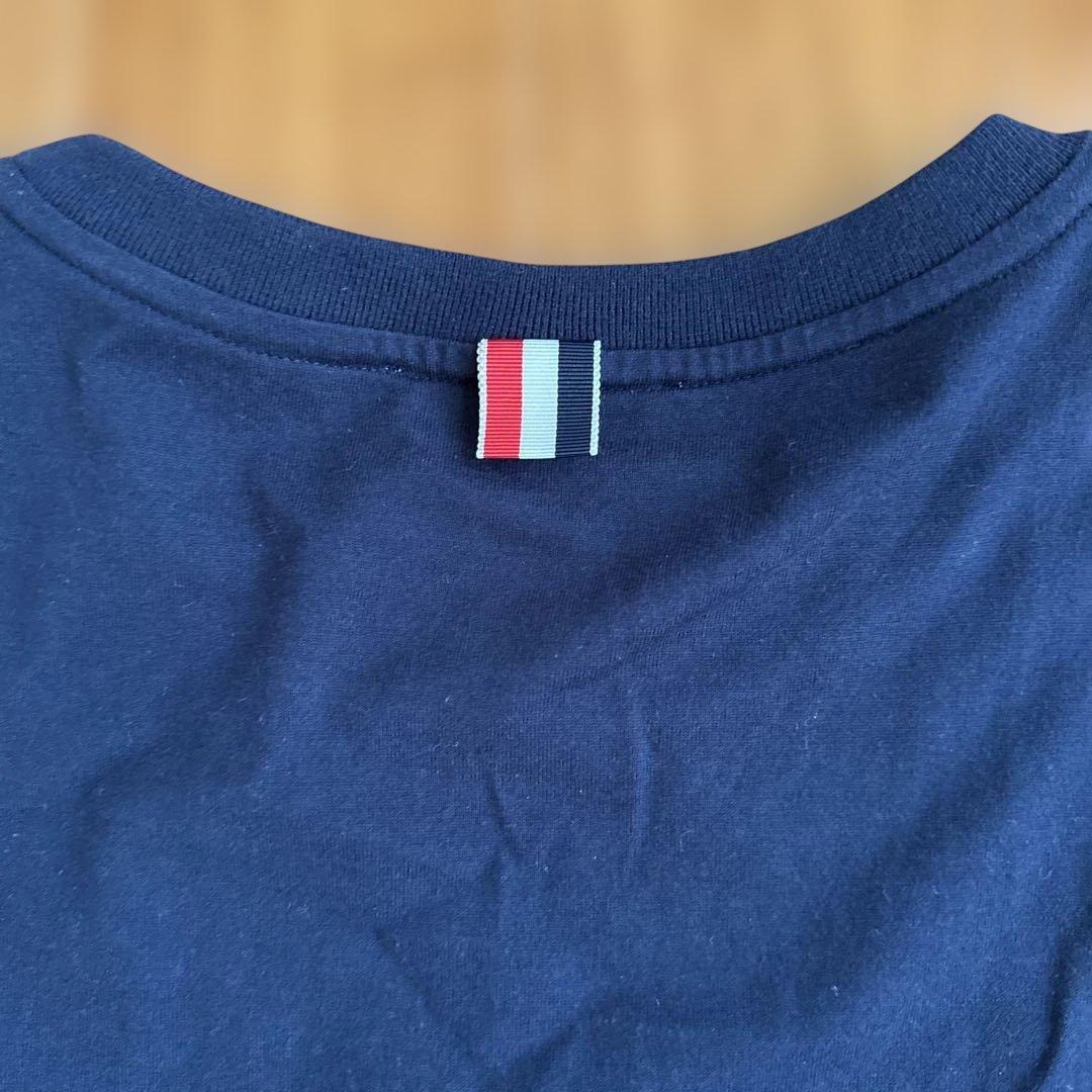 【美品】Thom Browneトムブラウン ネイビー長袖カットソーサイズ3