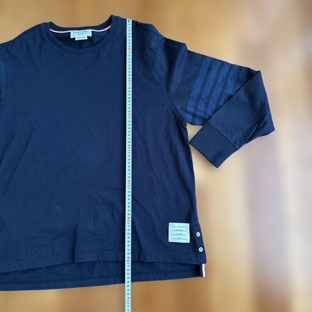 【美品】Thom Browneトムブラウン ネイビー長袖カットソーサイズ3