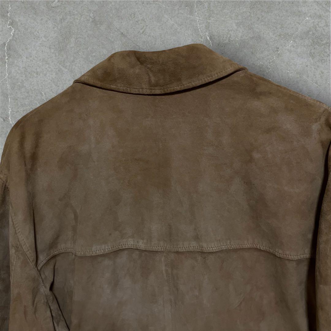 至高の一着。70sヴィンテージ イタリア製 リアルスエードレザーコート 茶 L