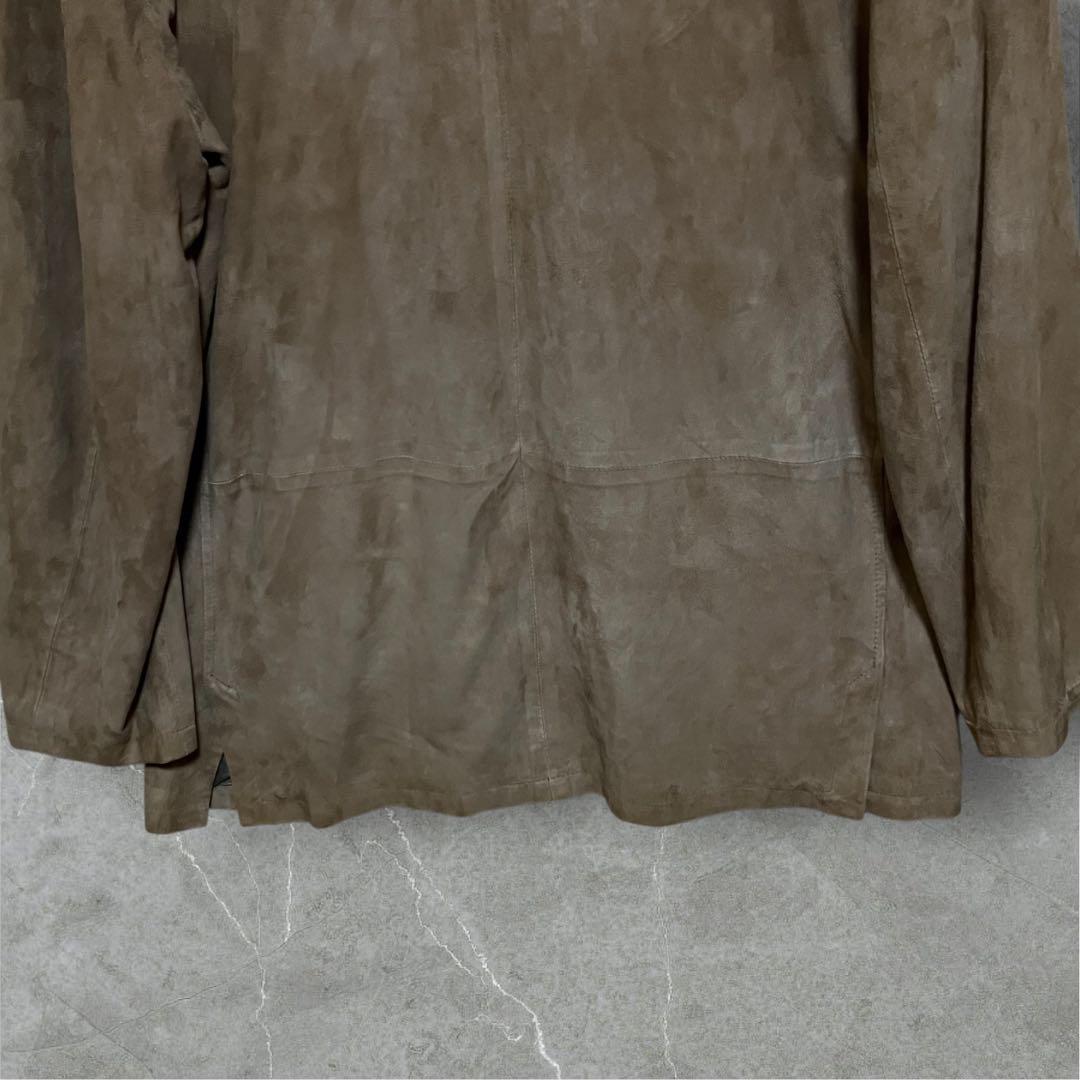 至高の一着。70sヴィンテージ イタリア製 リアルスエードレザーコート 茶 L