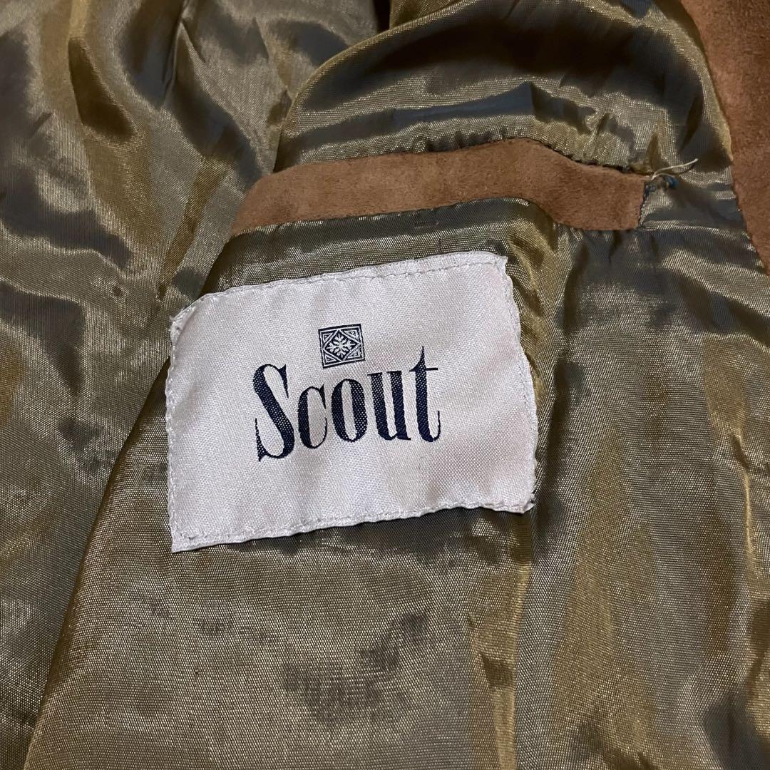 至高の一着。70sヴィンテージ イタリア製 リアルスエードレザーコート 茶 L