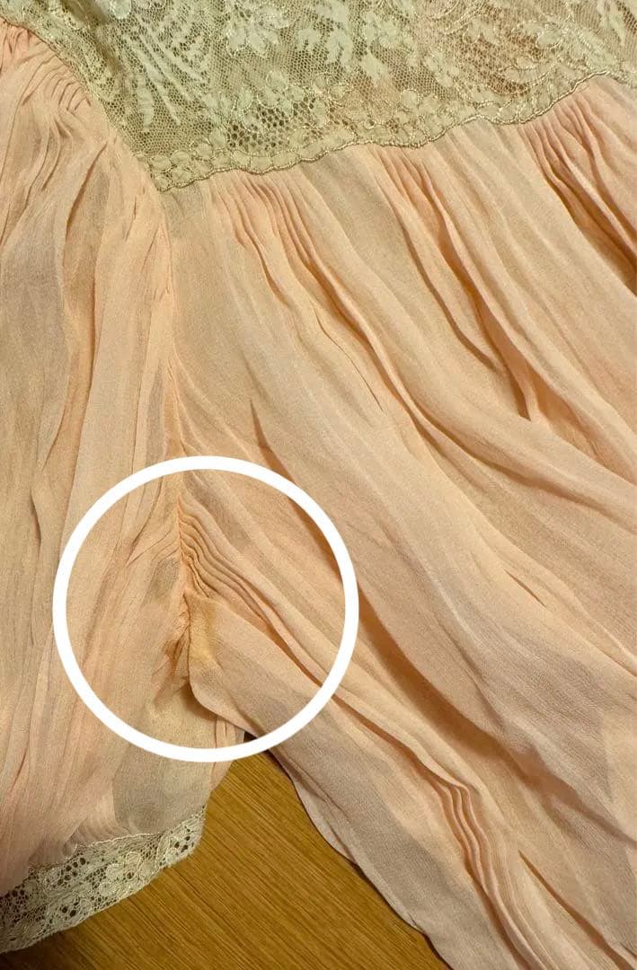 【antique】1830〜1940's France 半袖 レース ブラウス