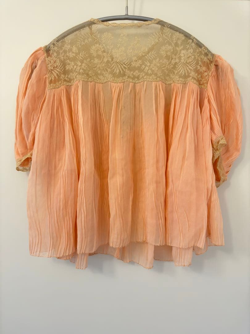 【antique】1830〜1940's France 半袖 レース ブラウス