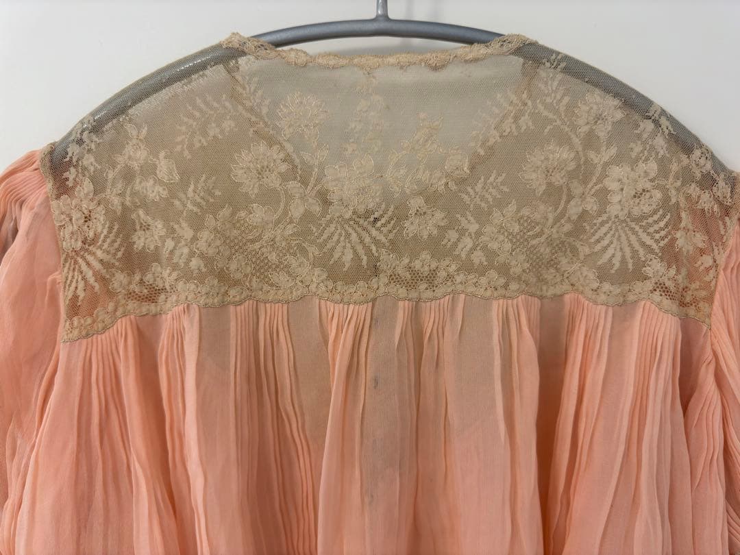 【antique】1830〜1940's France 半袖 レース ブラウス