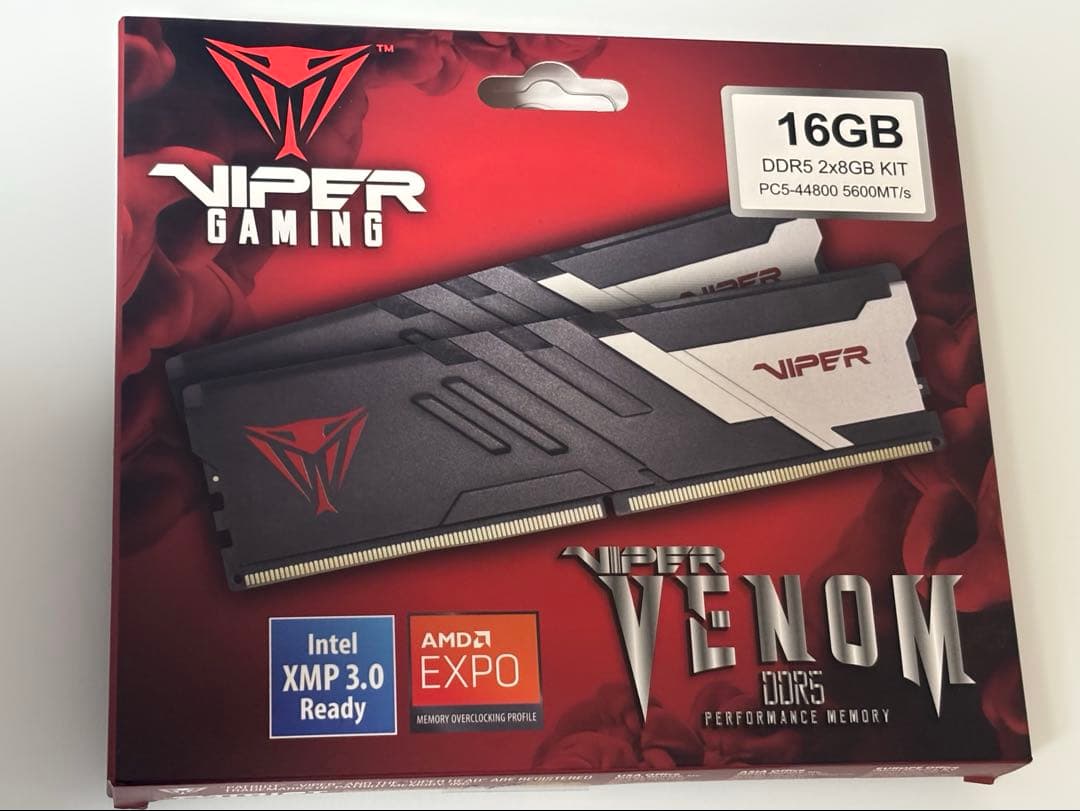 Viper Venom DDR5 16GB(8GB×2) 5600MT/s 2枚