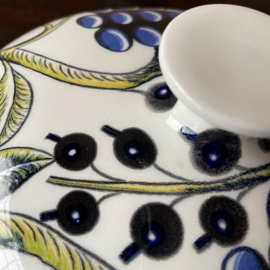 アラビア　オールドパラティッシ　蓋取っ手付きジャー