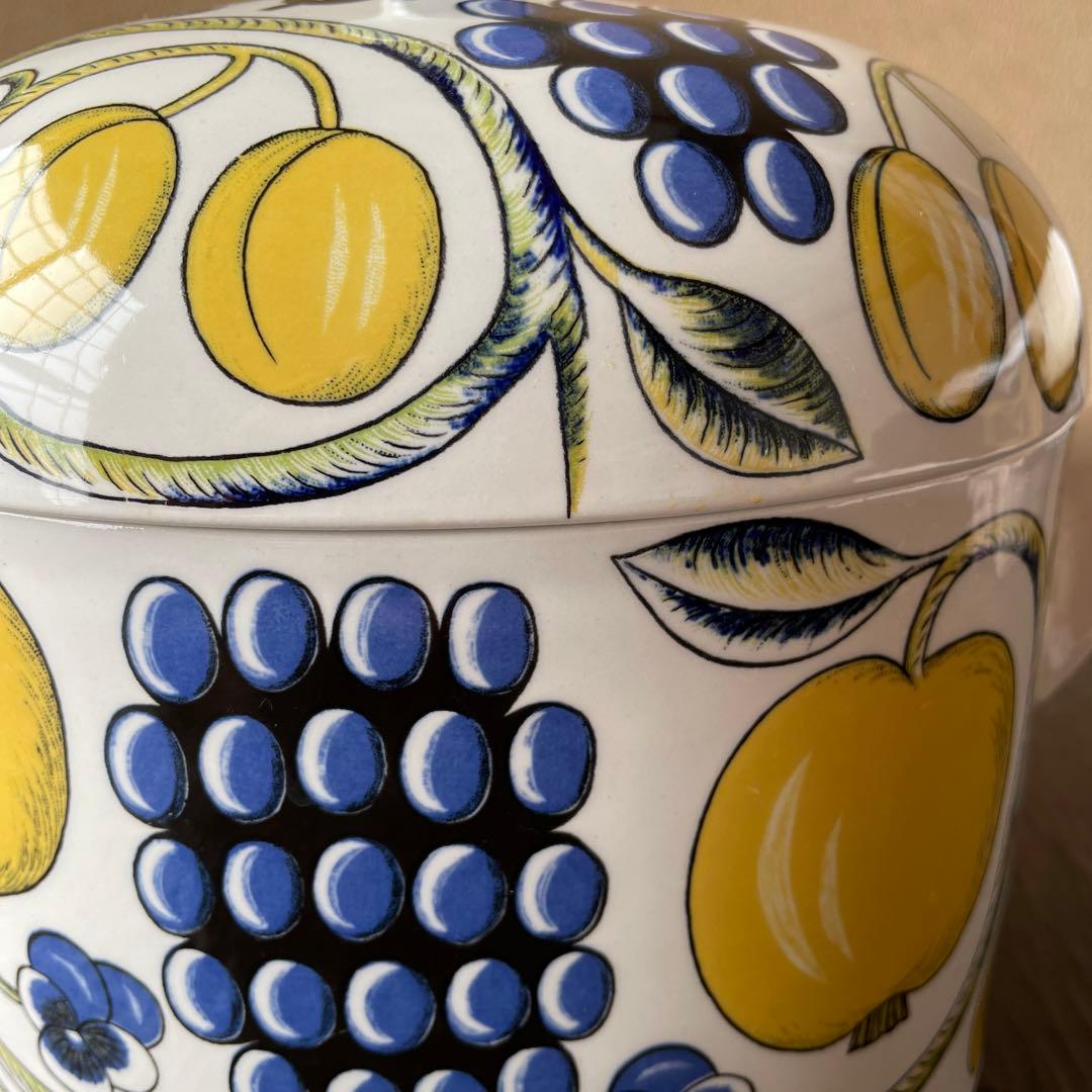 アラビア　オールドパラティッシ　蓋取っ手付きジャー