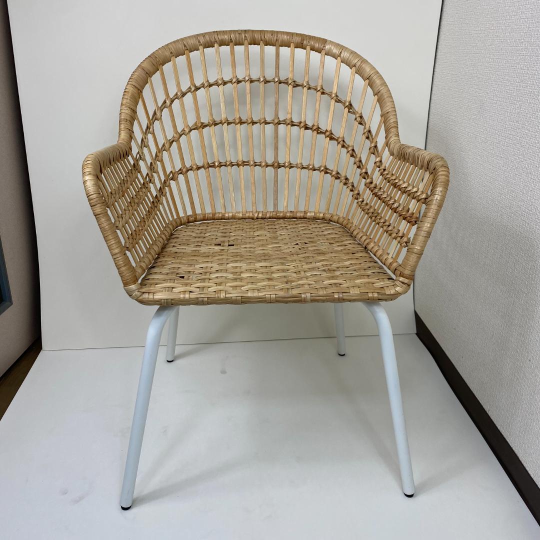 IKEA NILSOVE ニルソーヴェ イス ラタン ダイニングチェア ガーデン