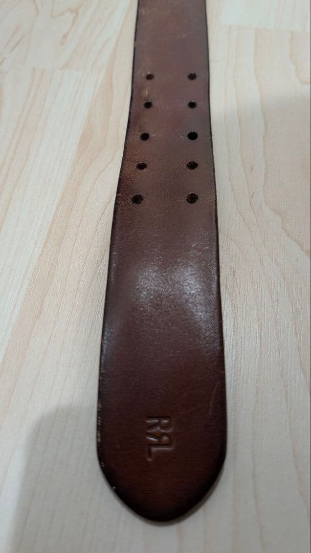 ​【極太4.7cm】RRL レザーベルト 32 ダブルアールエル