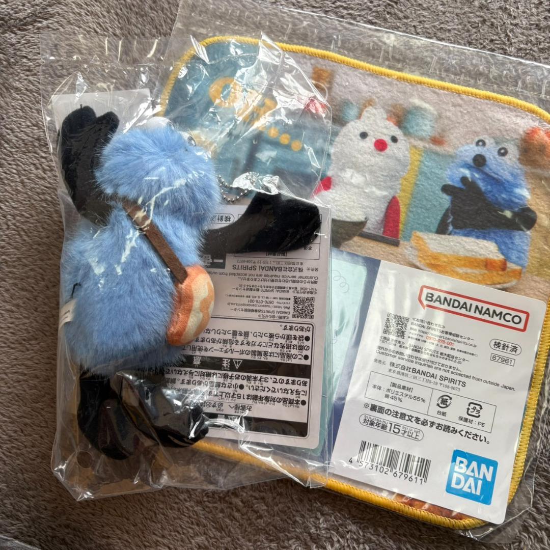 パペットスンスン　一番くじ　D賞 マスコットぬいぐるみ　1種　タオル付き