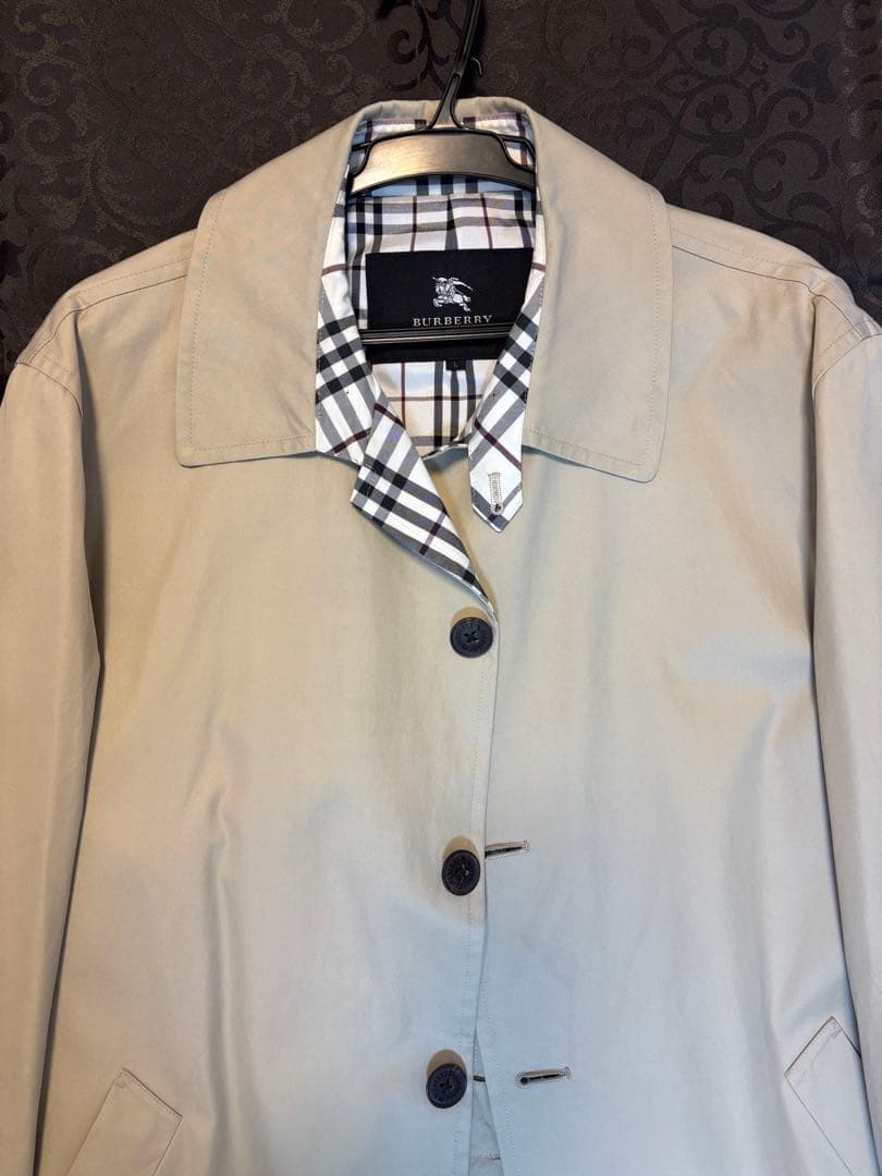 美品 バーバリーブラックレーベル トレンチコート　Lサイズ