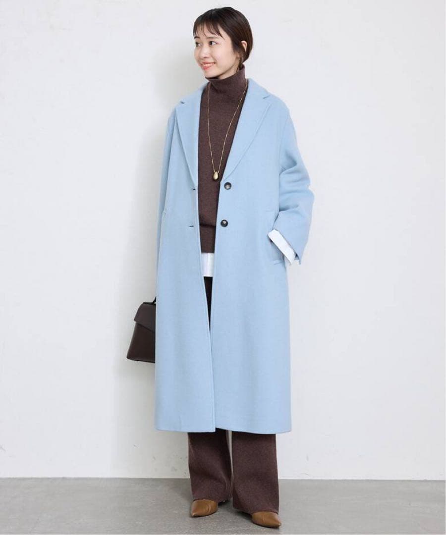 SLOBE IENA サックスブルー　チェスターコート