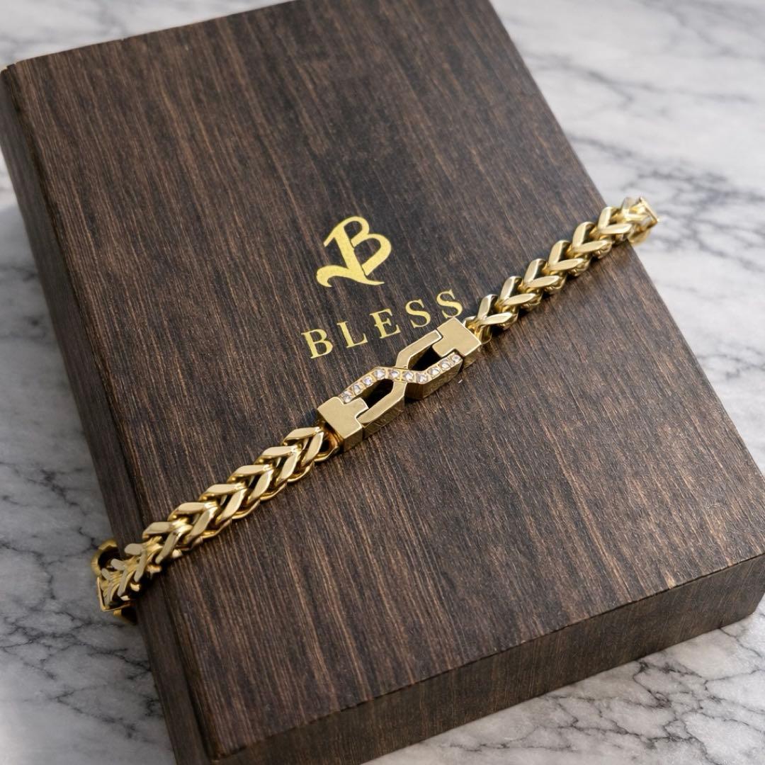 BLESS クロスチェーンブレスレット ゴールド