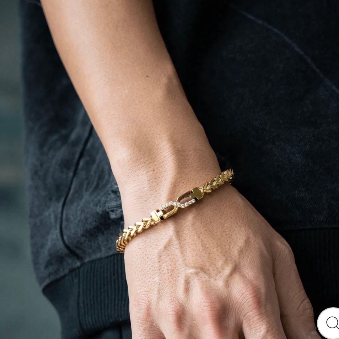 BLESS クロスチェーンブレスレット ゴールド