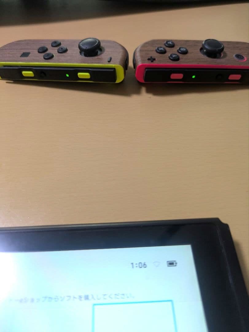 Nintendo Switch 通常モデル 箱あり　木目調スキンシール