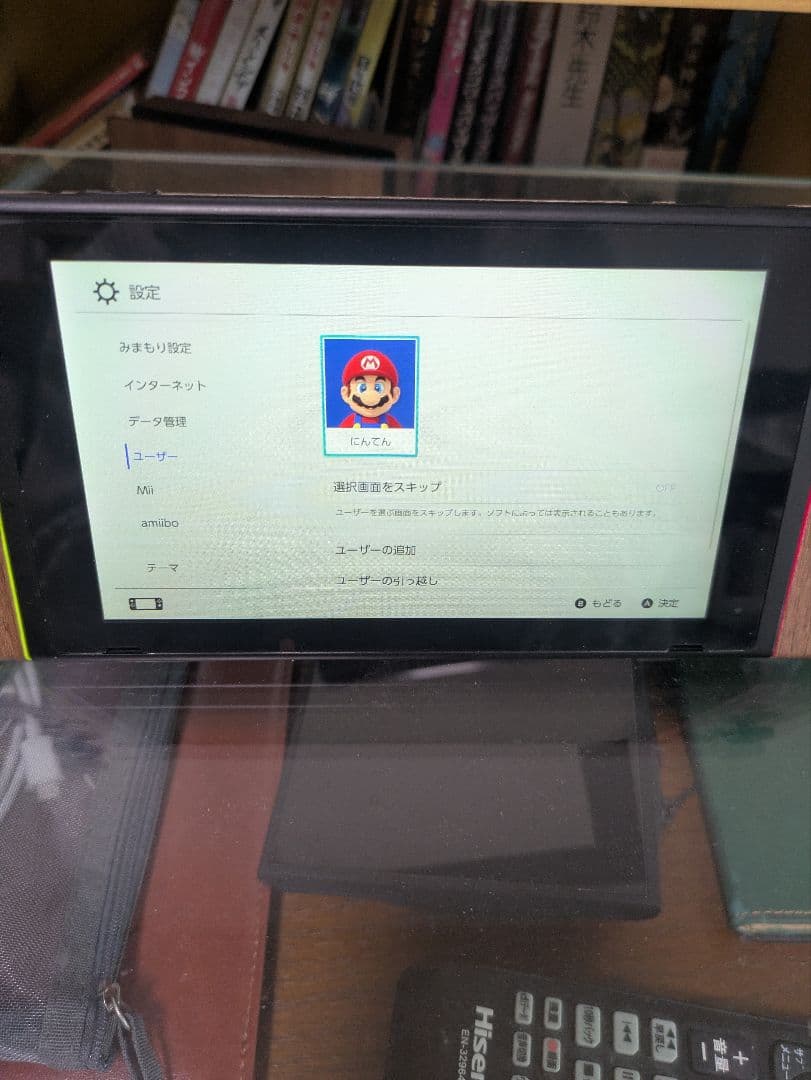 Nintendo Switch 通常モデル 箱あり　木目調スキンシール