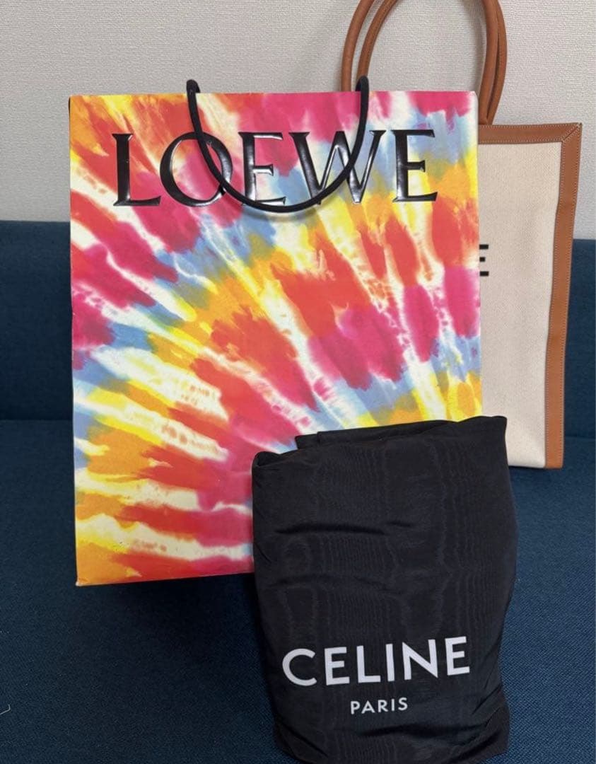 た*ん様 CELINE トートバッグ ラージ バーティカル カバ コットンキャン