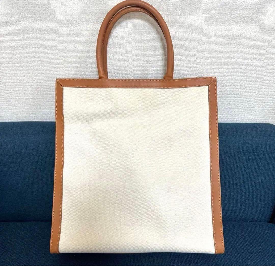 た*ん様 CELINE トートバッグ ラージ バーティカル カバ コットンキャン