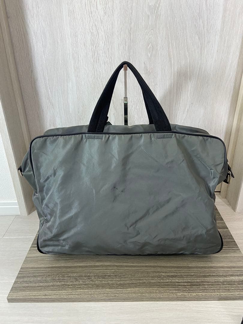 焼く PRADA スポーツ　ボストンバッグ　ナイロン　大容量　カーキ　グレー