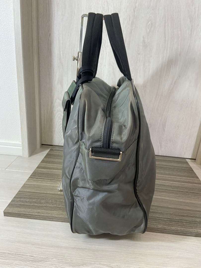 焼く PRADA スポーツ　ボストンバッグ　ナイロン　大容量　カーキ　グレー