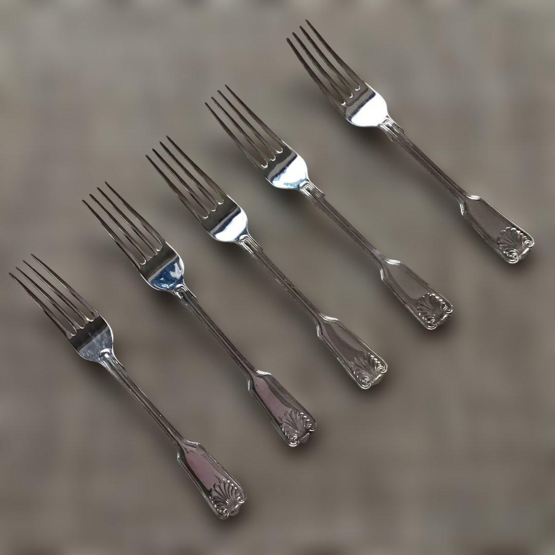 MAPPIN&WEBB シルバープレートディナーフォーク5本セット英国製》美品