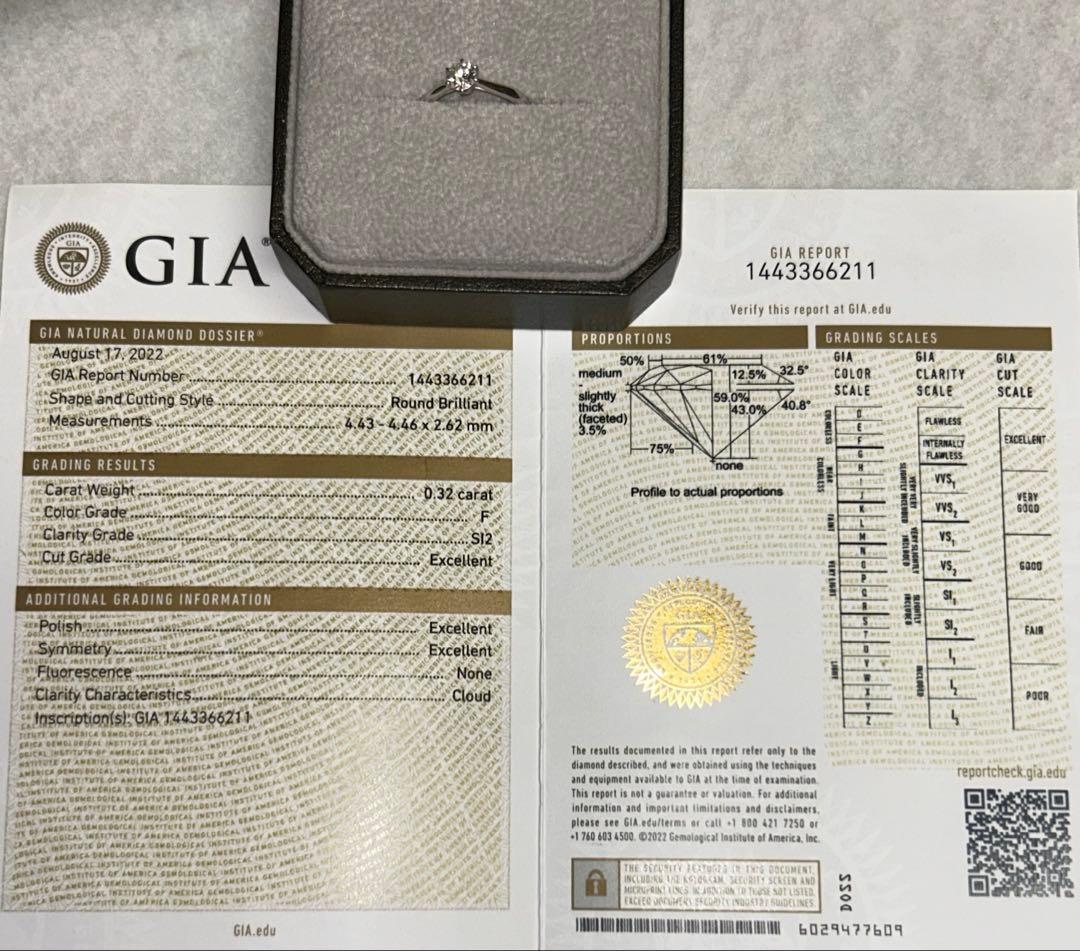 2/4まで限定価格　GIA鑑定書付き一粒ダイヤモンドリング　9号