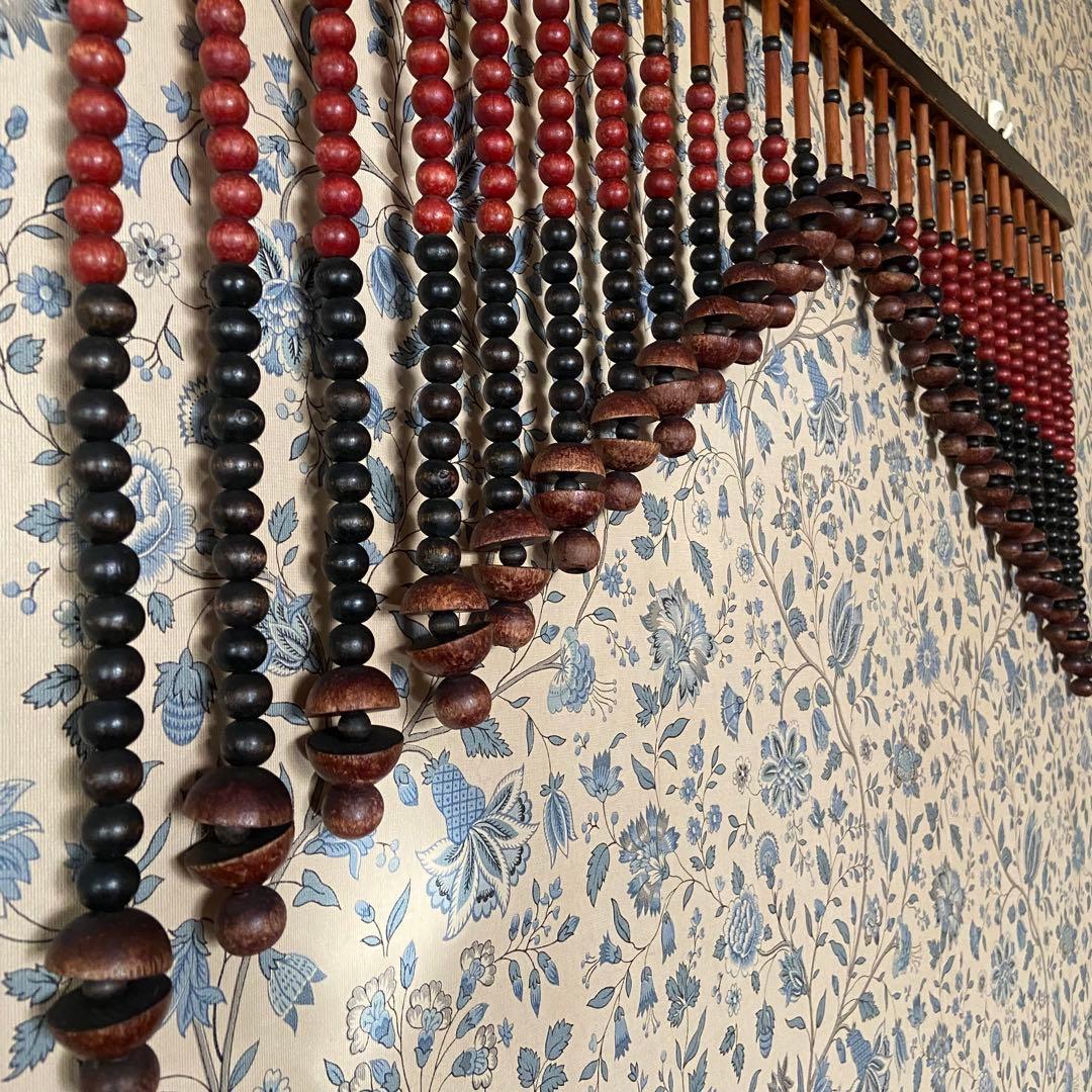 昭和レトロ　珠暖簾　珠のれん　ショート　当時物