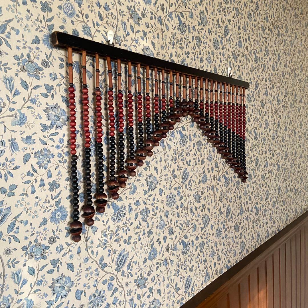 昭和レトロ　珠暖簾　珠のれん　ショート　当時物