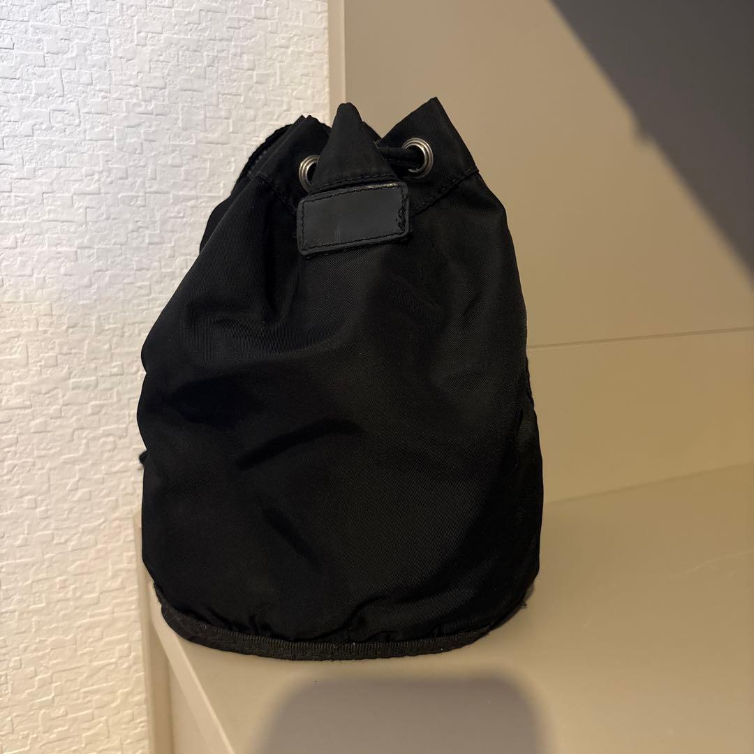 PRADA ブラック ドローストリングバッグ　巾着