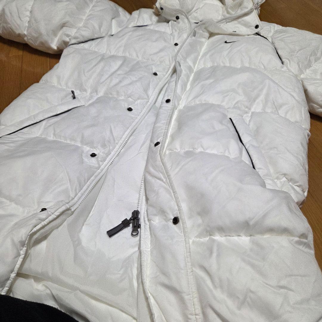 極美品　Nike ホワイト ベンチコート　ロングダウンジャケットLサイズ