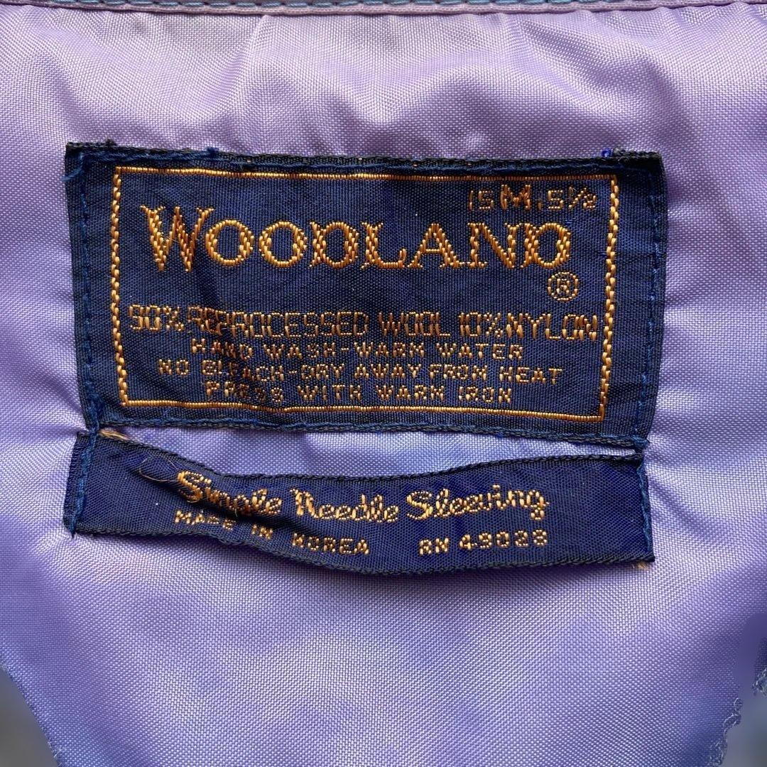 青 黒 オンブレ チェック 70s ビンテージ ウールシャツ ボードシャツ FJ