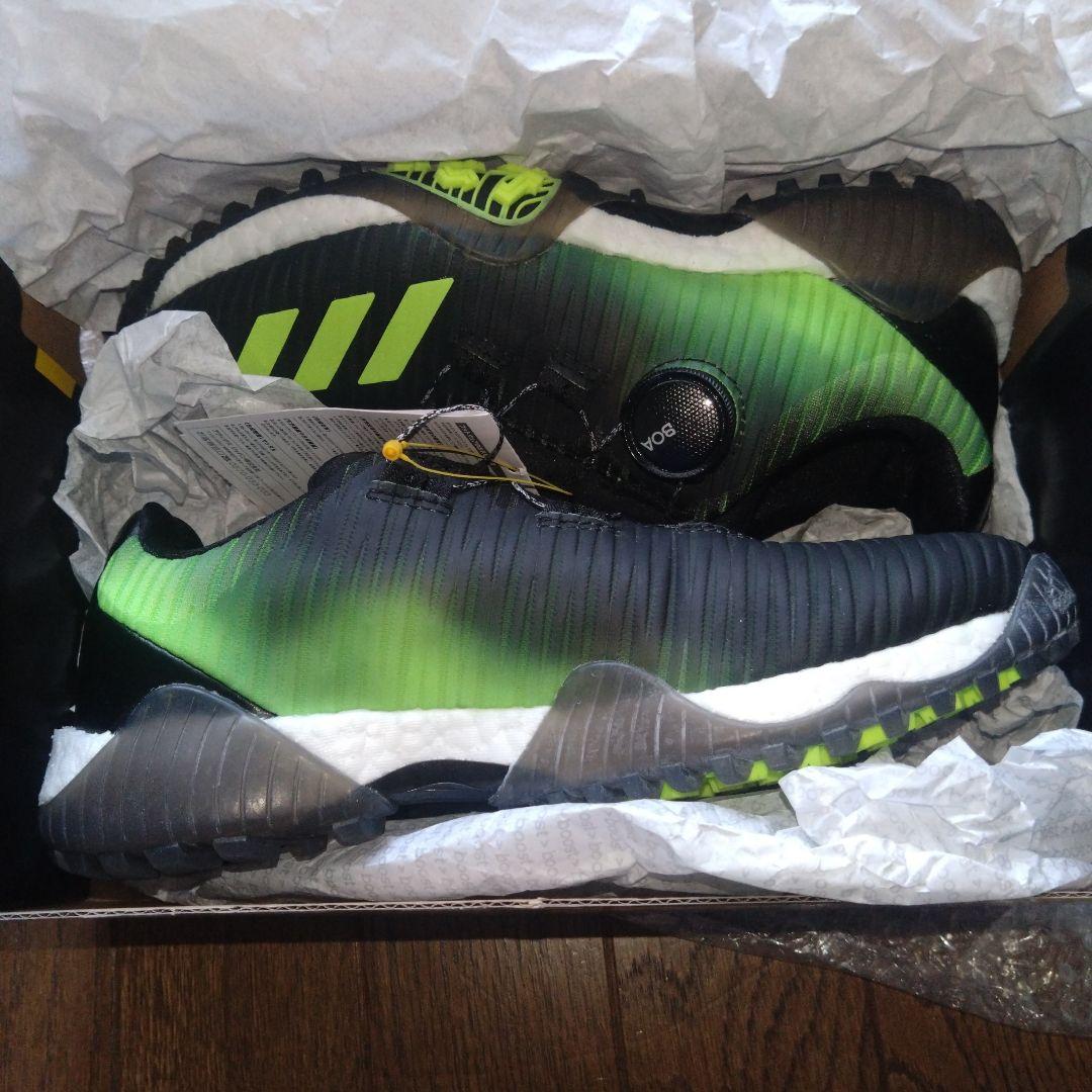 adidas ゴルフシューズ BOA コードカオス　ブラック/グリーン