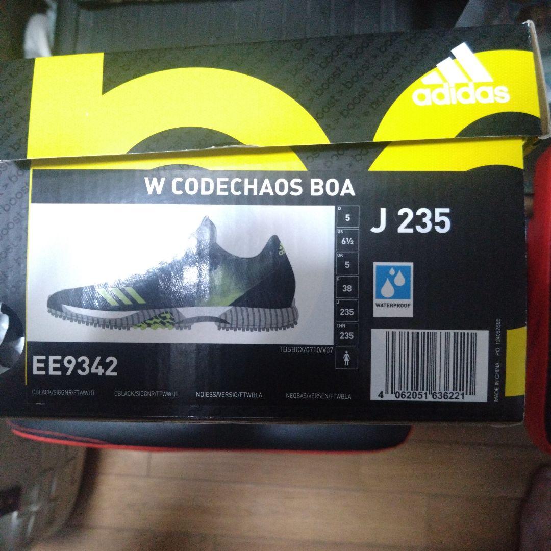 adidas ゴルフシューズ BOA コードカオス　ブラック/グリーン
