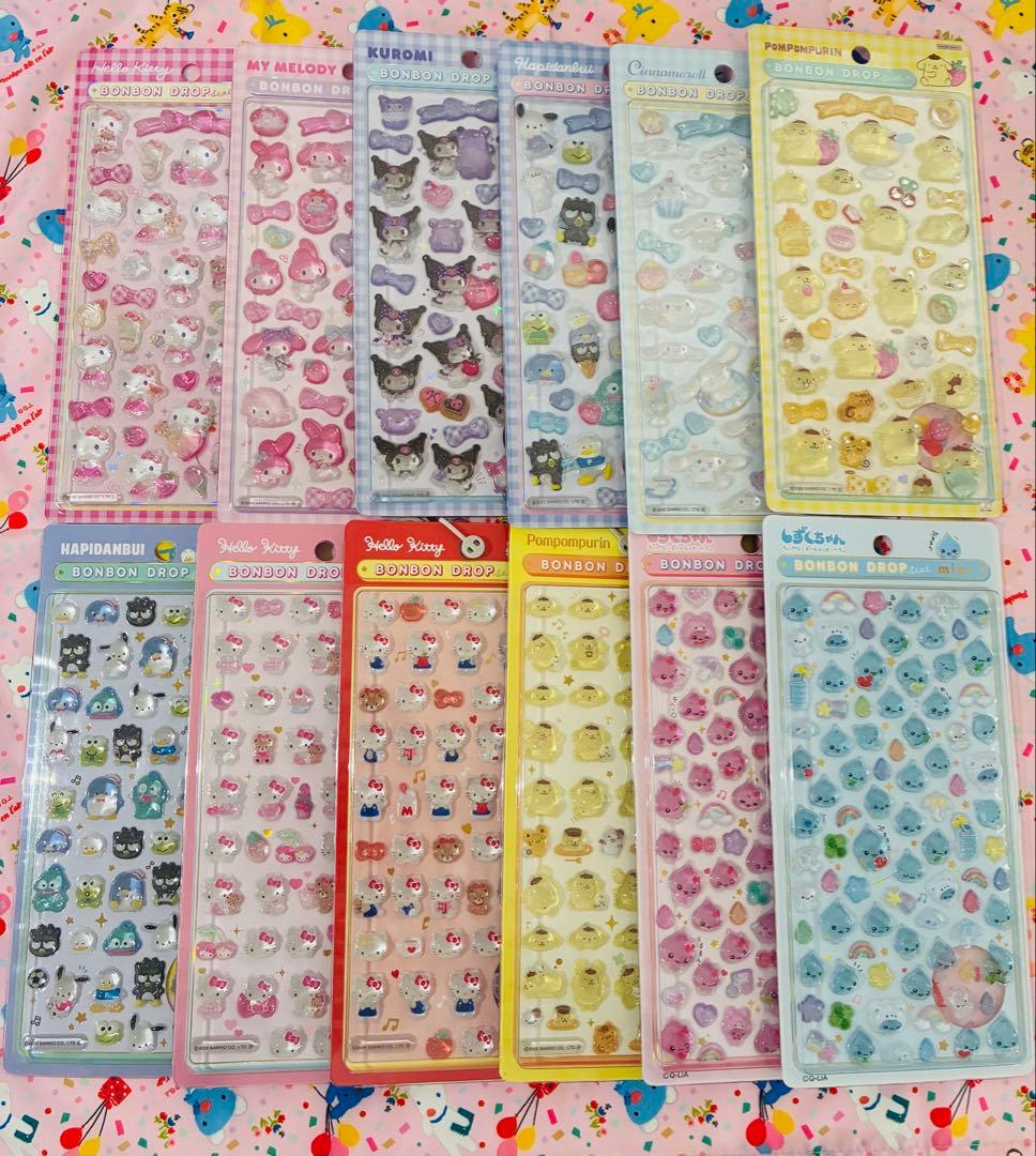 サンリオ第二弾 サンリオミニ しずくミニ ボンボンドロップシール 12種