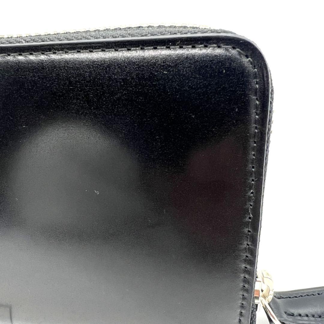 未使用品箱付 プレリー☆メンズジッピーウォレット 長財布 コードバン 本革 黒