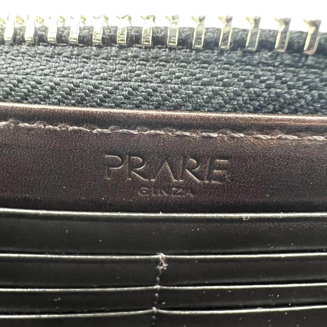 未使用品箱付 プレリー☆メンズジッピーウォレット 長財布 コードバン 本革 黒