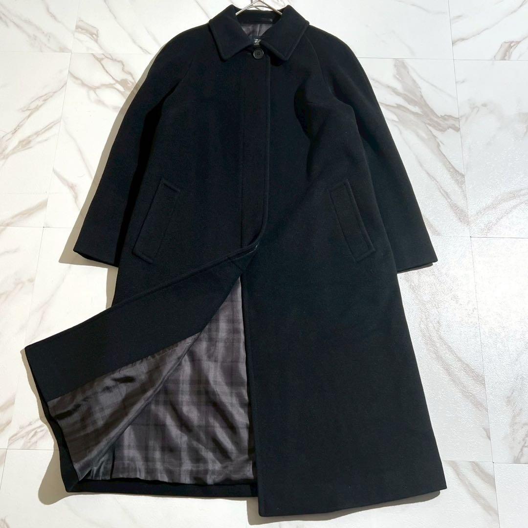 【極美品/38】バーバリーロンドン ステンカラ―コート ノバチェック アンゴラ
