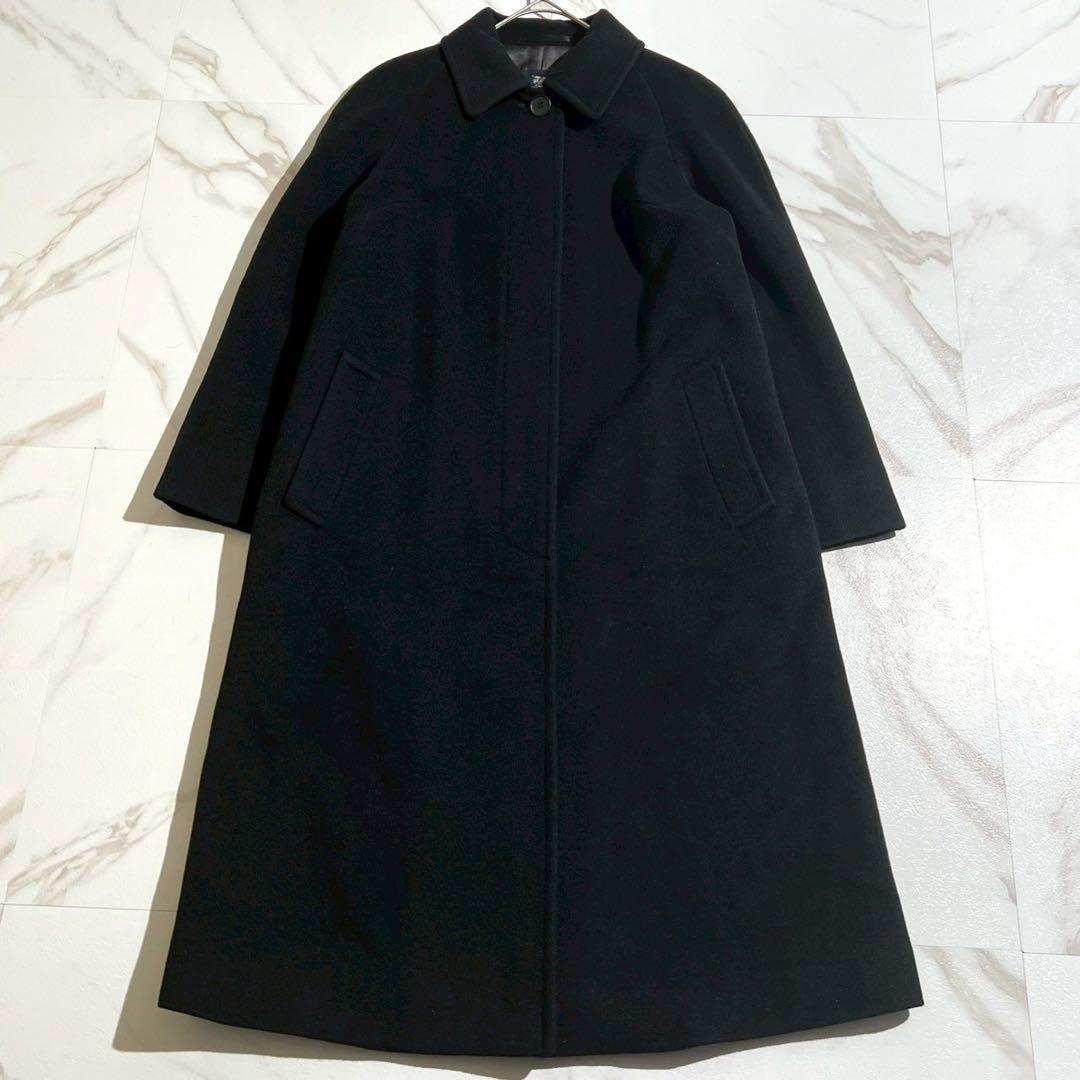 【極美品/38】バーバリーロンドン ステンカラ―コート ノバチェック アンゴラ